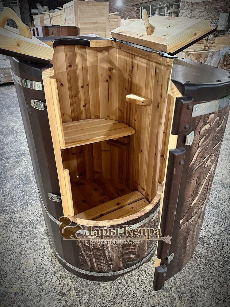 Кедровая бочка (фитобочка) «Сибирский волк»