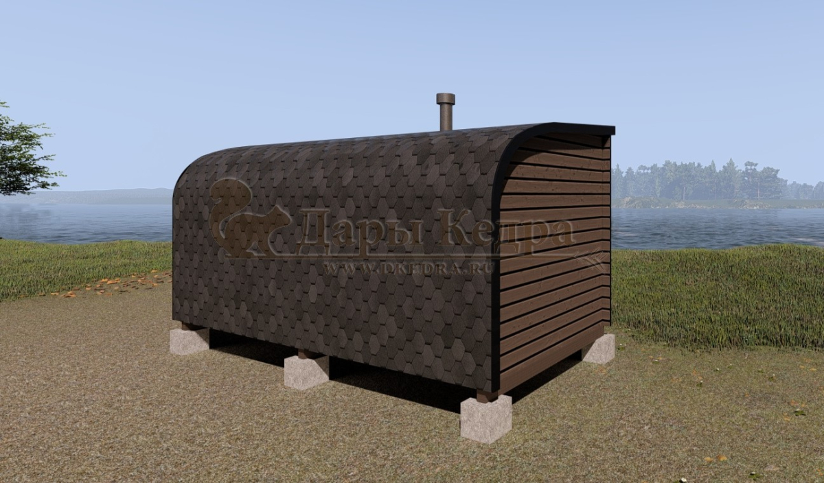 Баня «Парус» из кедра 5х2,35 м